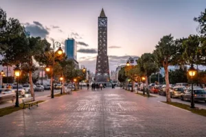 Tour del'horloge symbole de Tunis